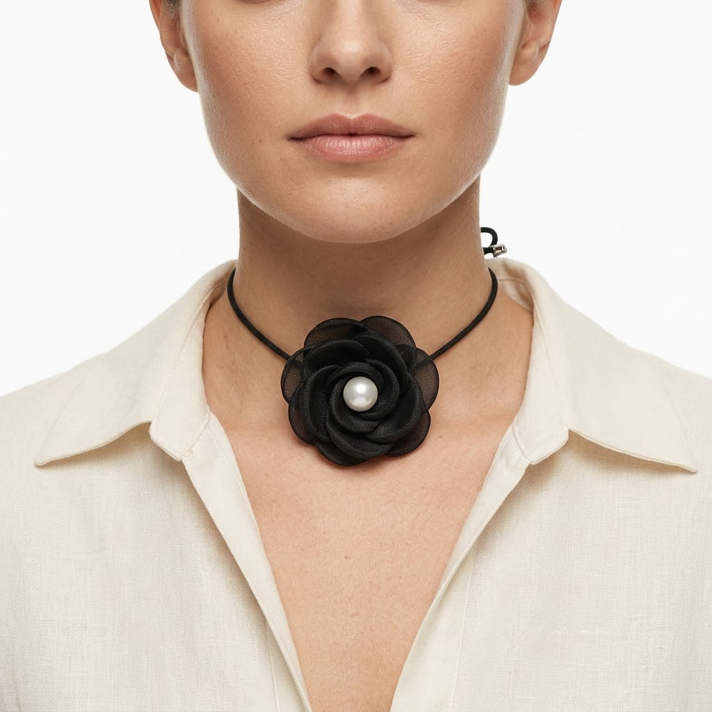Rose flower choker