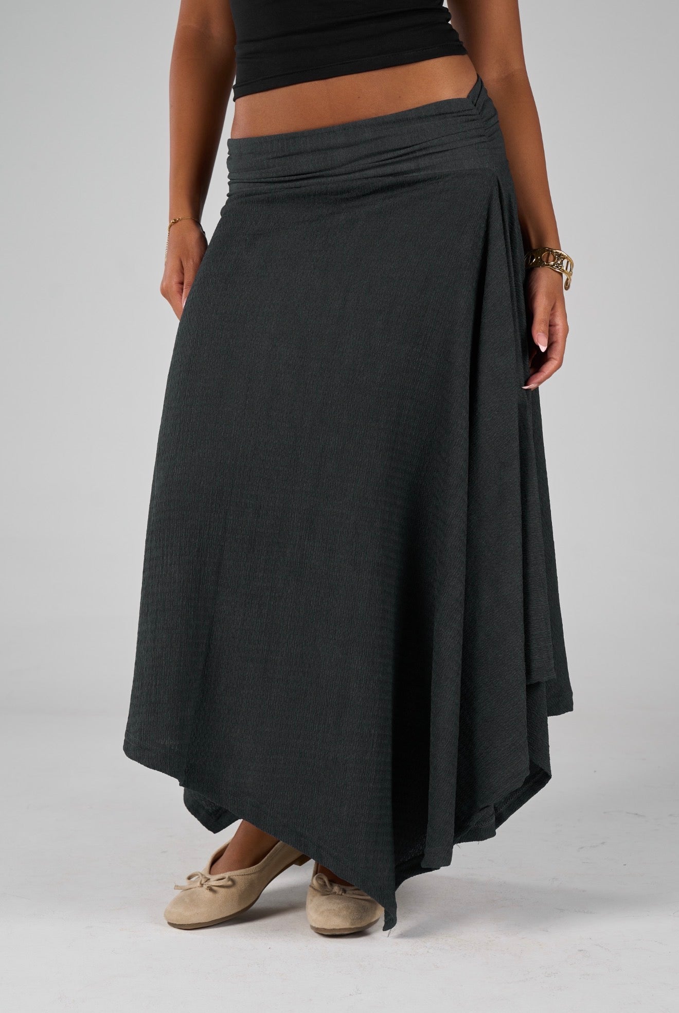 Crimpy skirt - washed Navy Blue
