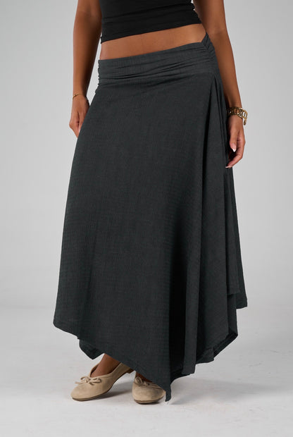 Crimpy skirt - washed Navy Blue