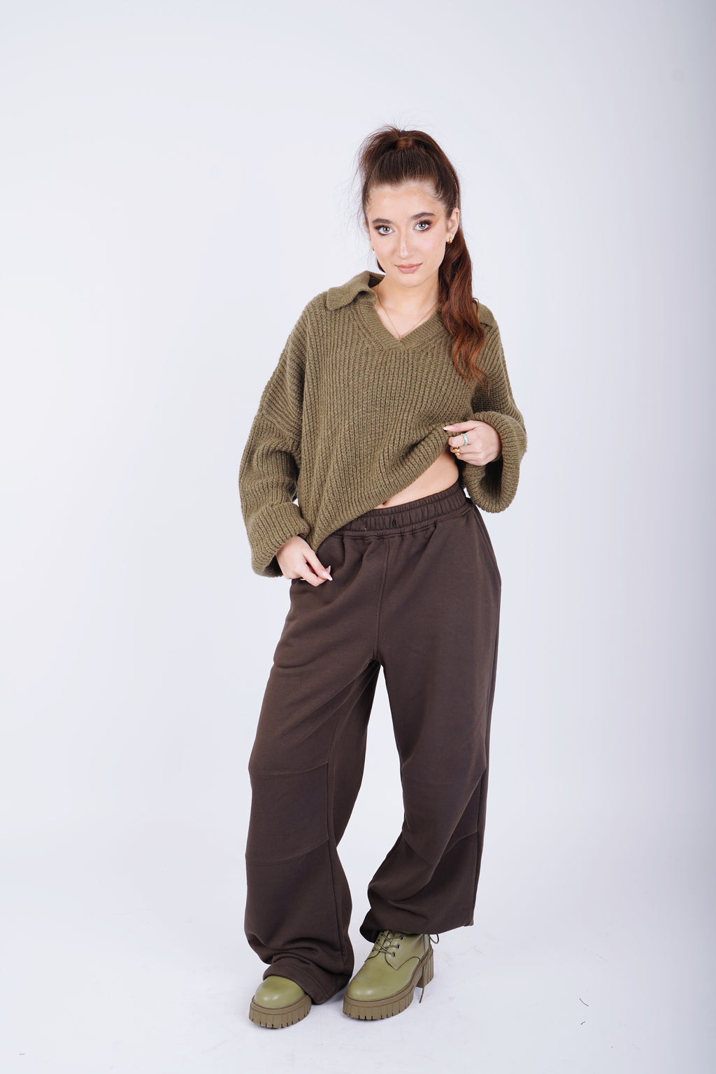 parachute pants - brown