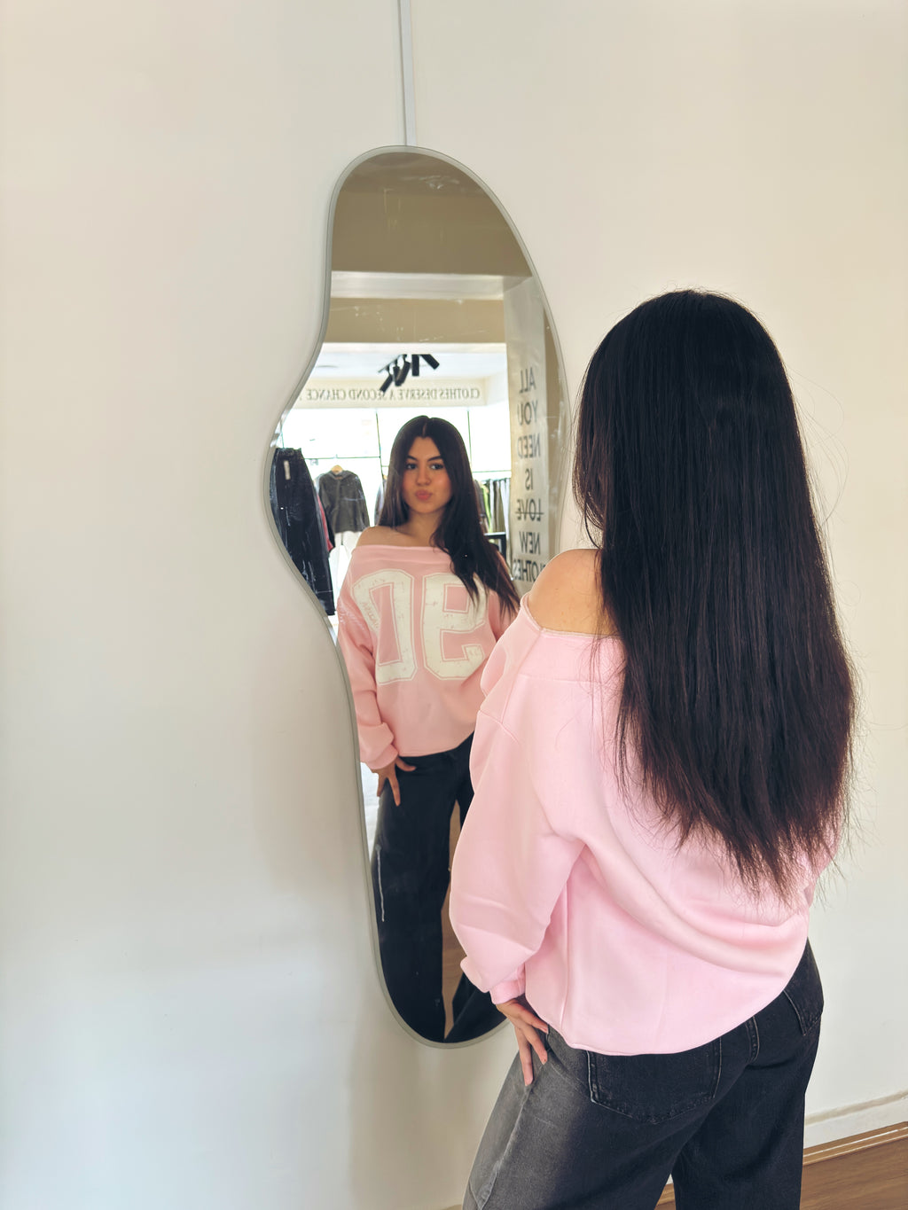 Sweatshirt off-shoulder 90