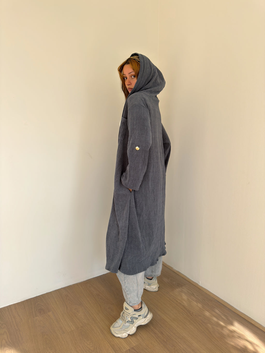 Hooded cardigan