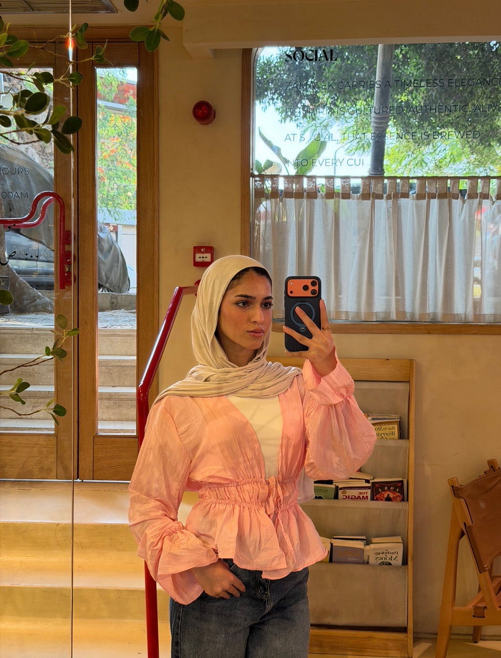 Fluffy ties blouse - pink