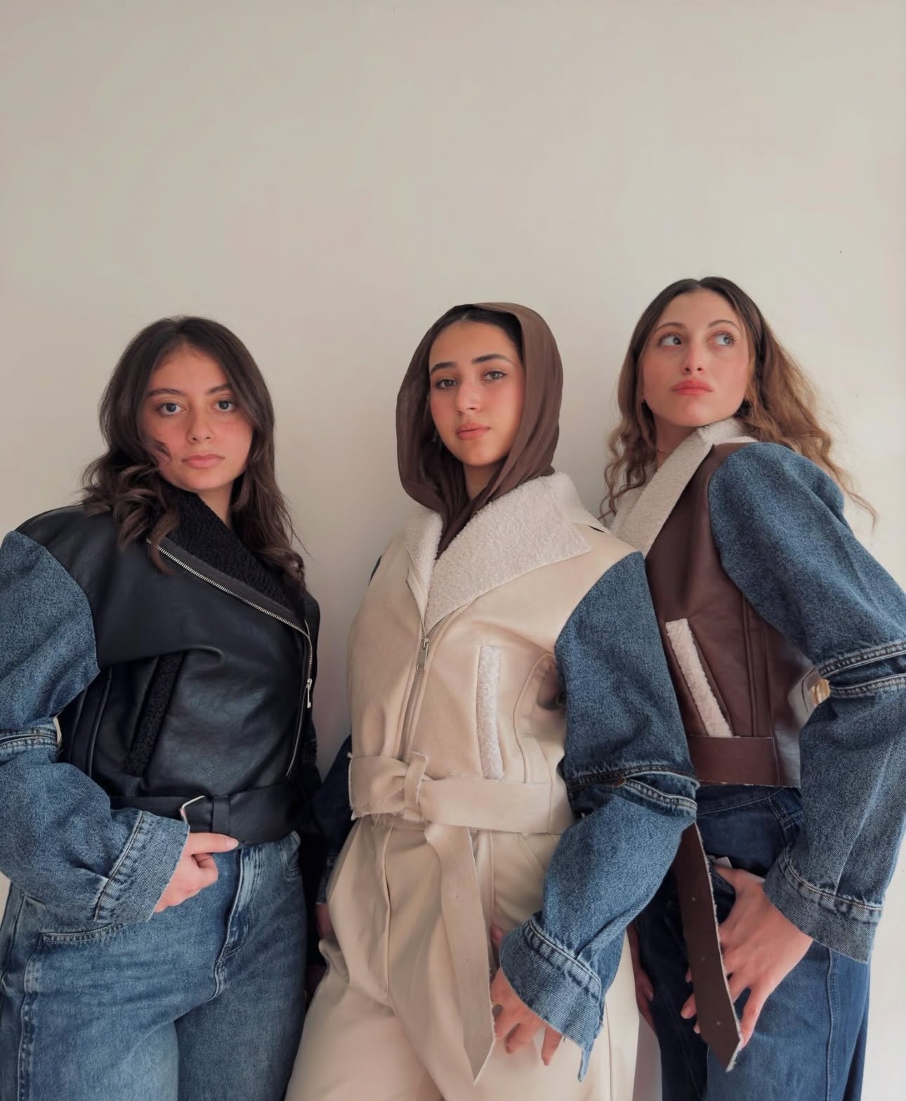 Jacket leather X jeans