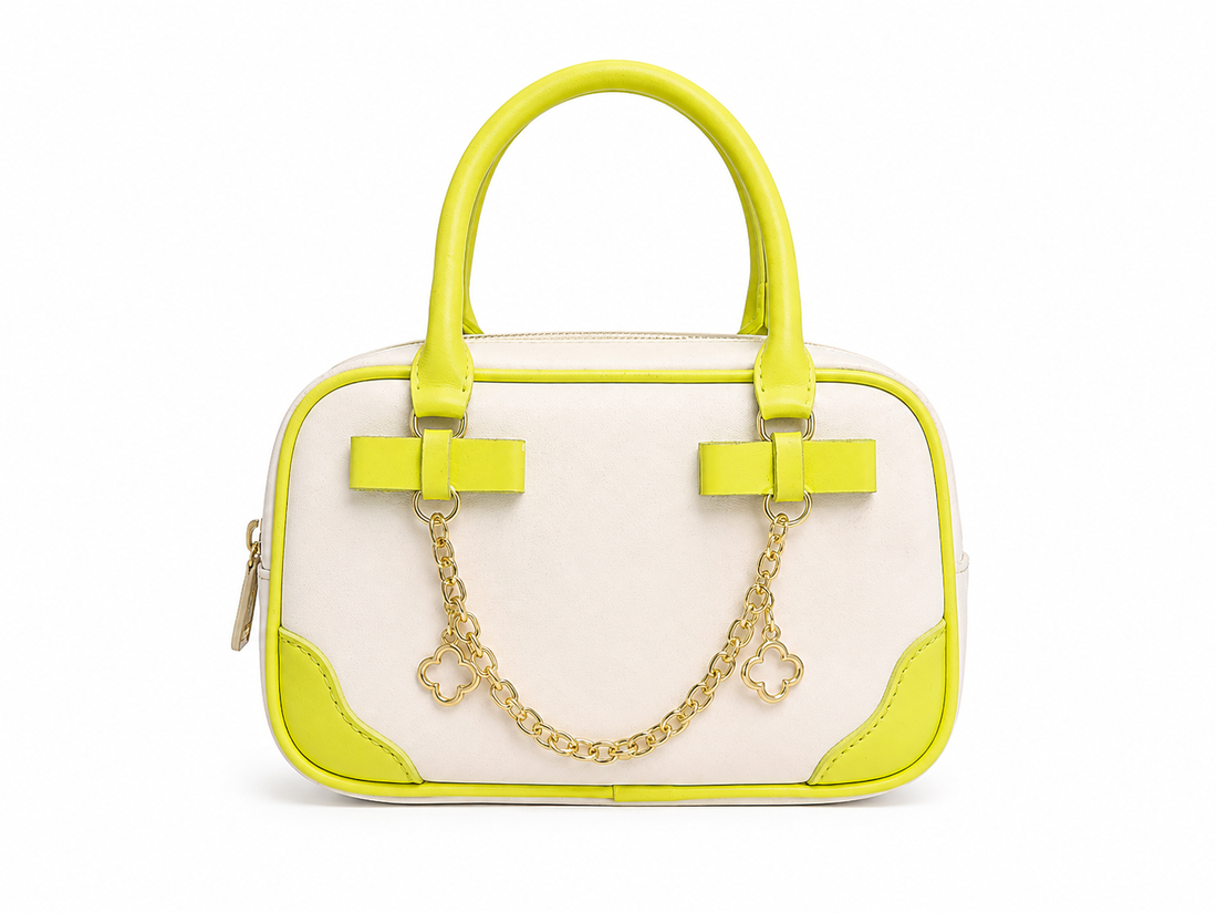 Beige X pistachio bag