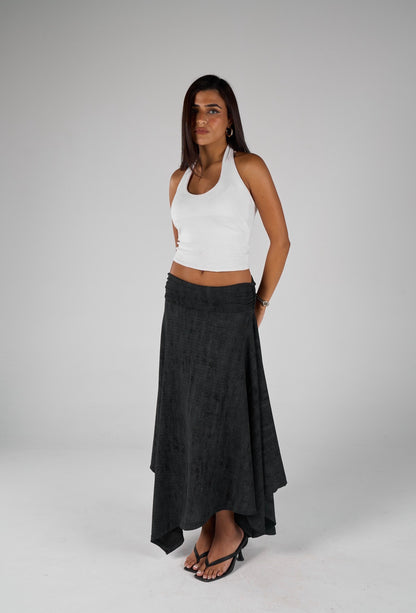 Crimpy skirt - washed Black