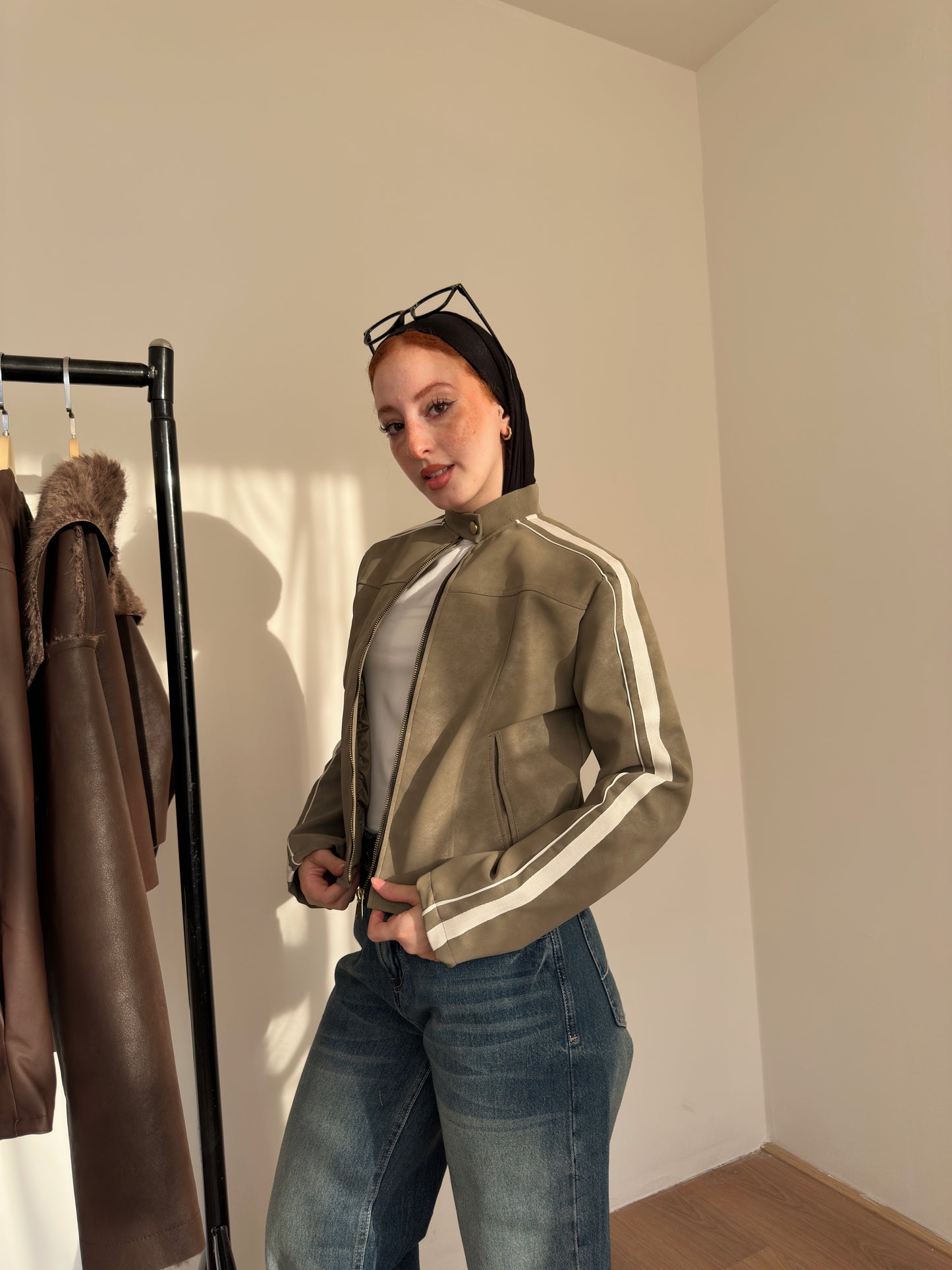 Biker leather jacket