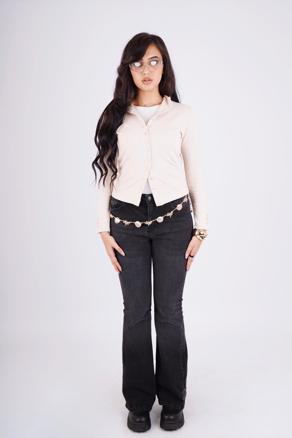 Button up top - beige