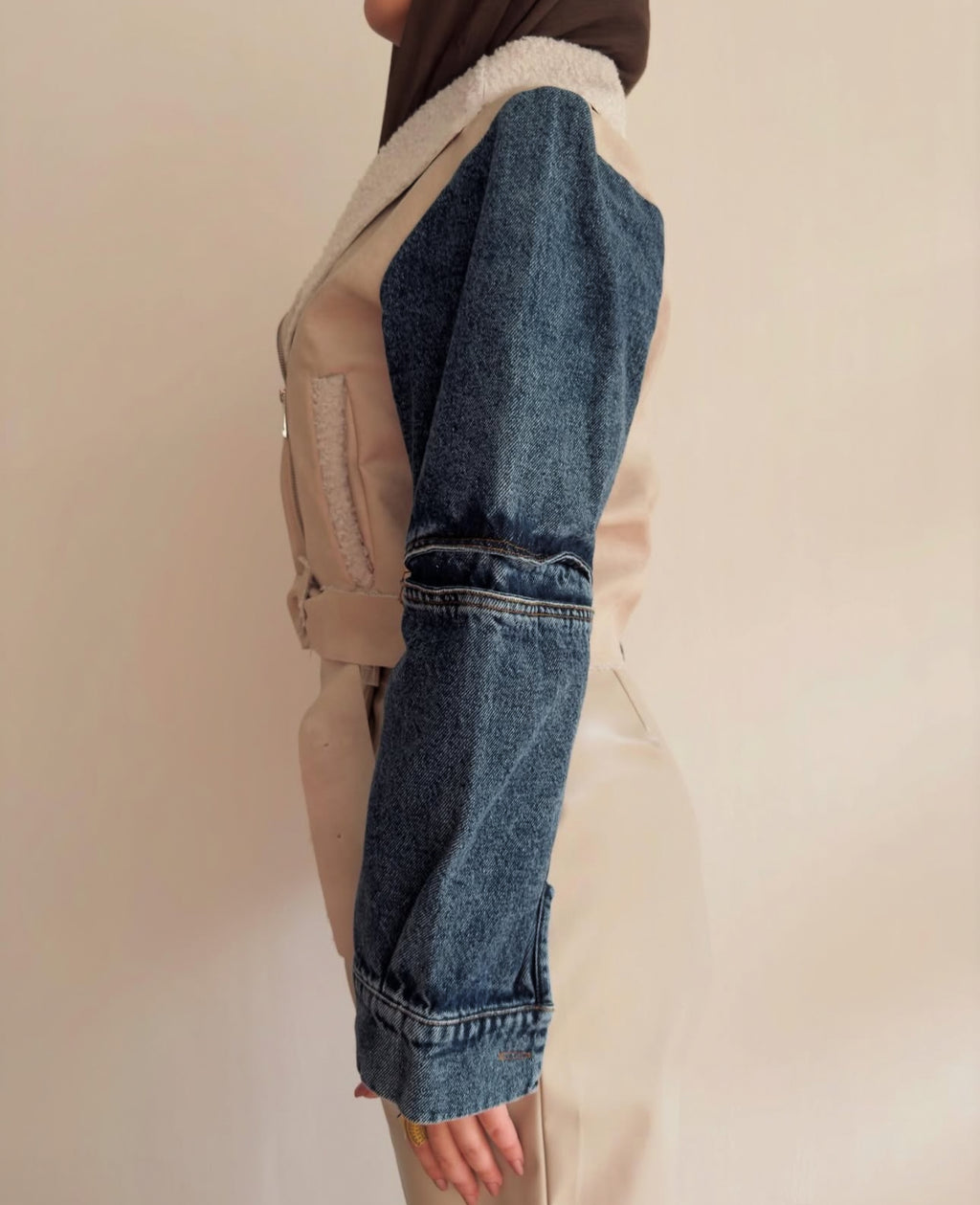 Jacket leather X jeans