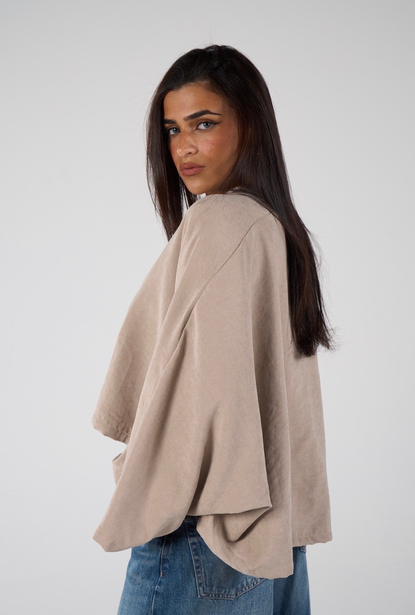Sunset flare shirt - beige