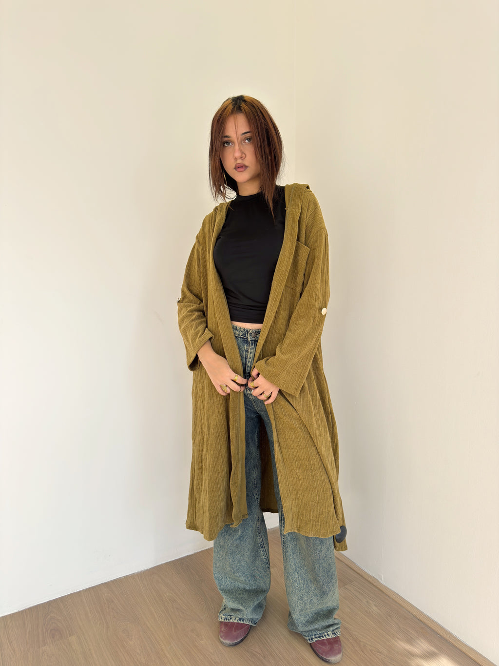 Hooded cardigan