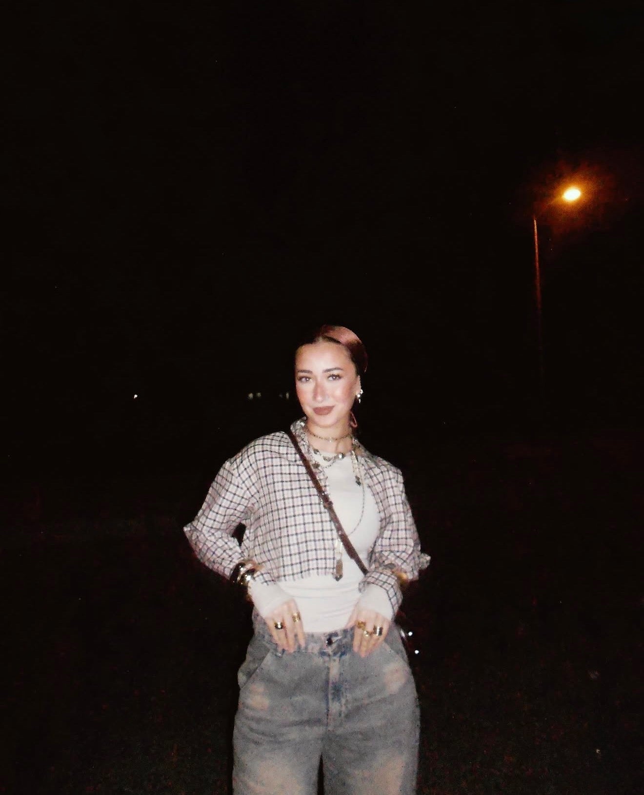 Plaid cropped shirt