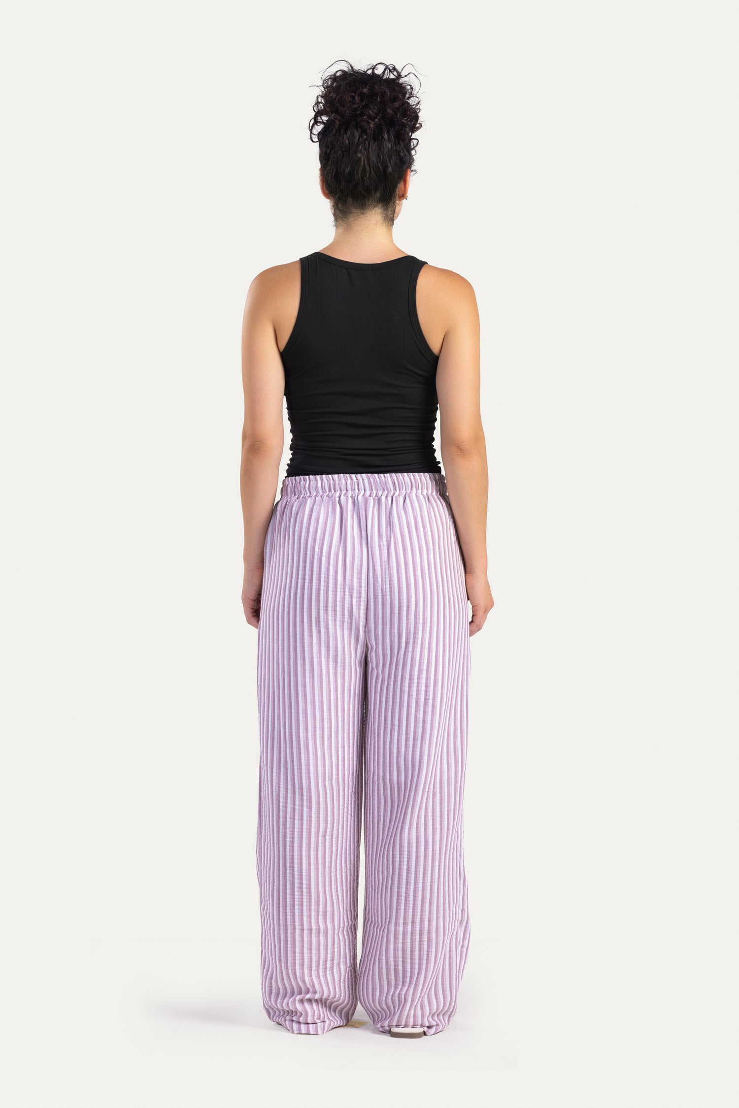 Stripped linen pants