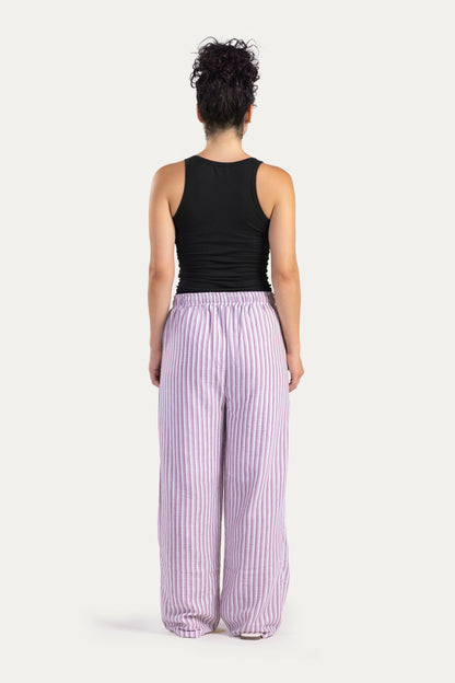 Stripped linen pants