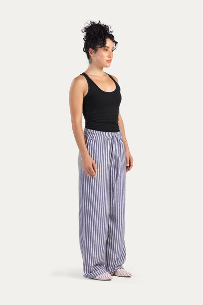 Stripped linen pants
