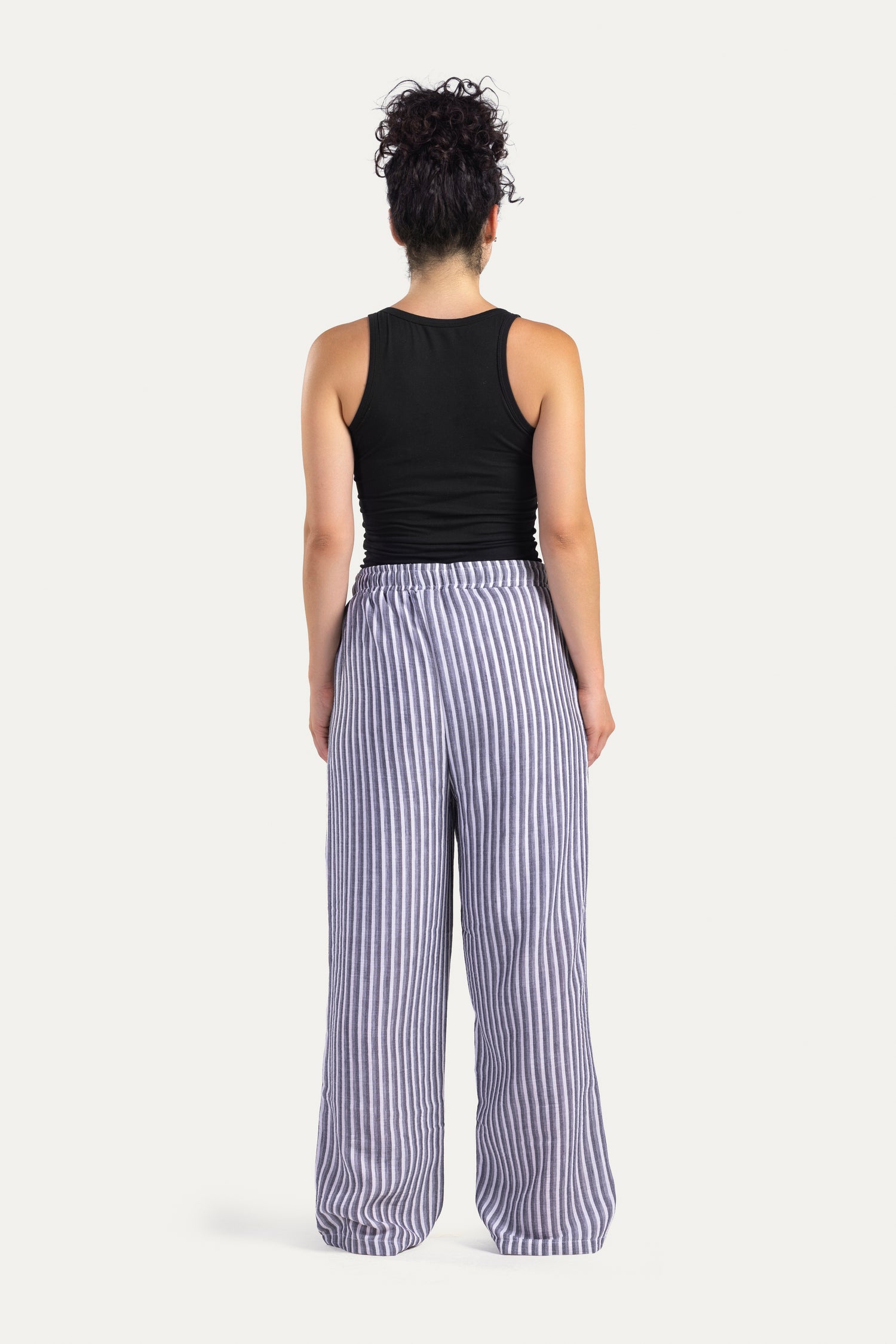 Stripped linen pants
