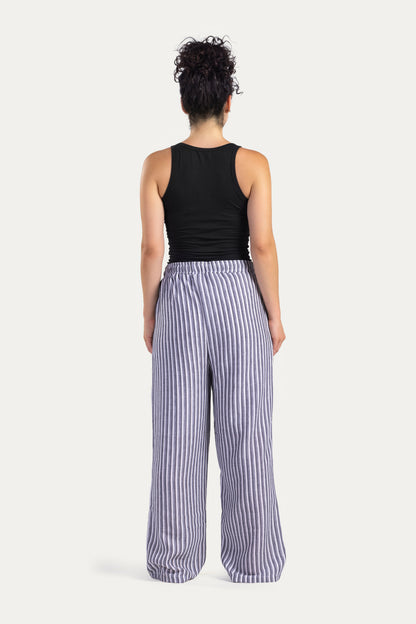 Stripped linen pants