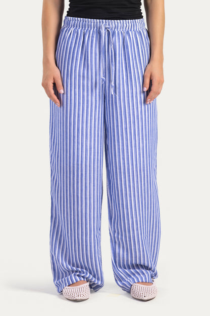 Stripped linen pants