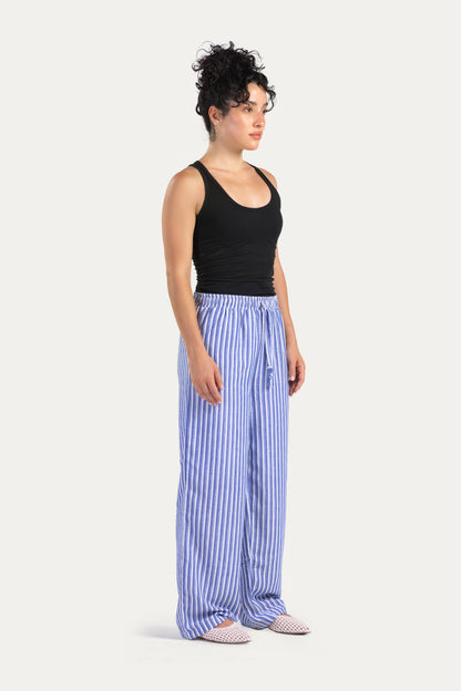 Stripped linen pants