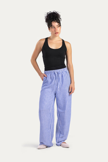 Stripped linen pants