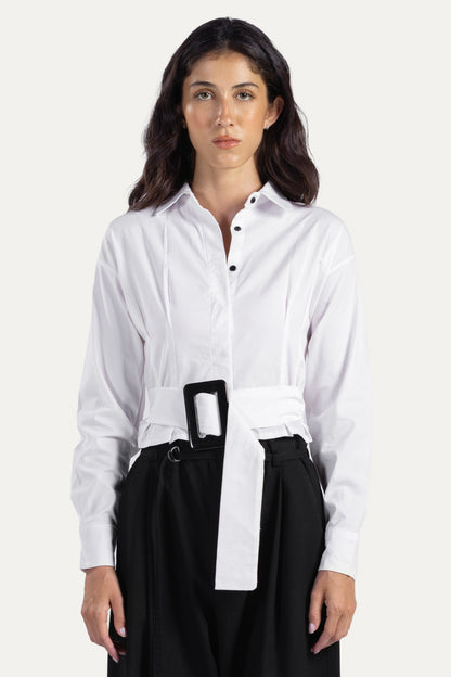 Shirt with belt