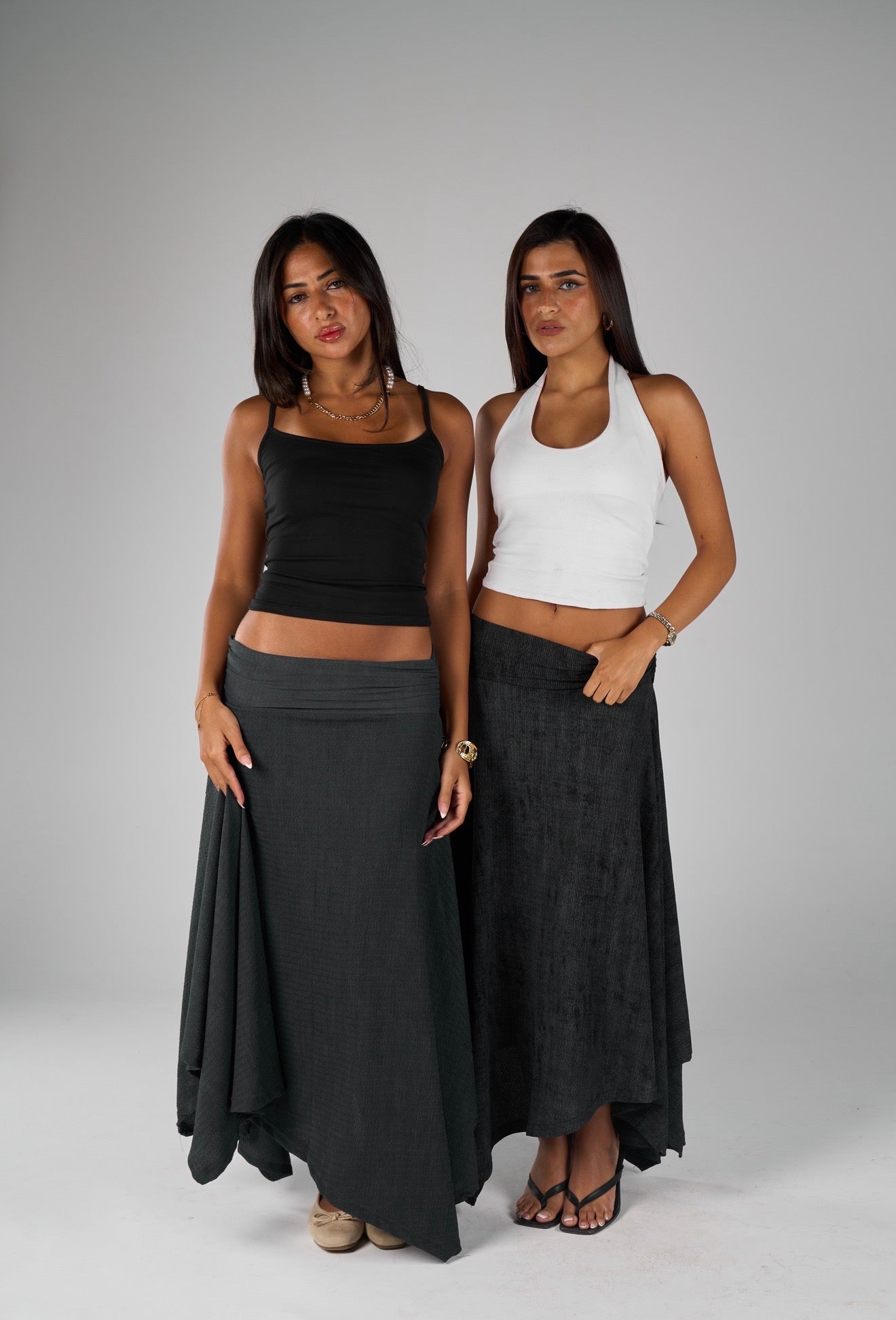 Crimpy skirt - washed Black