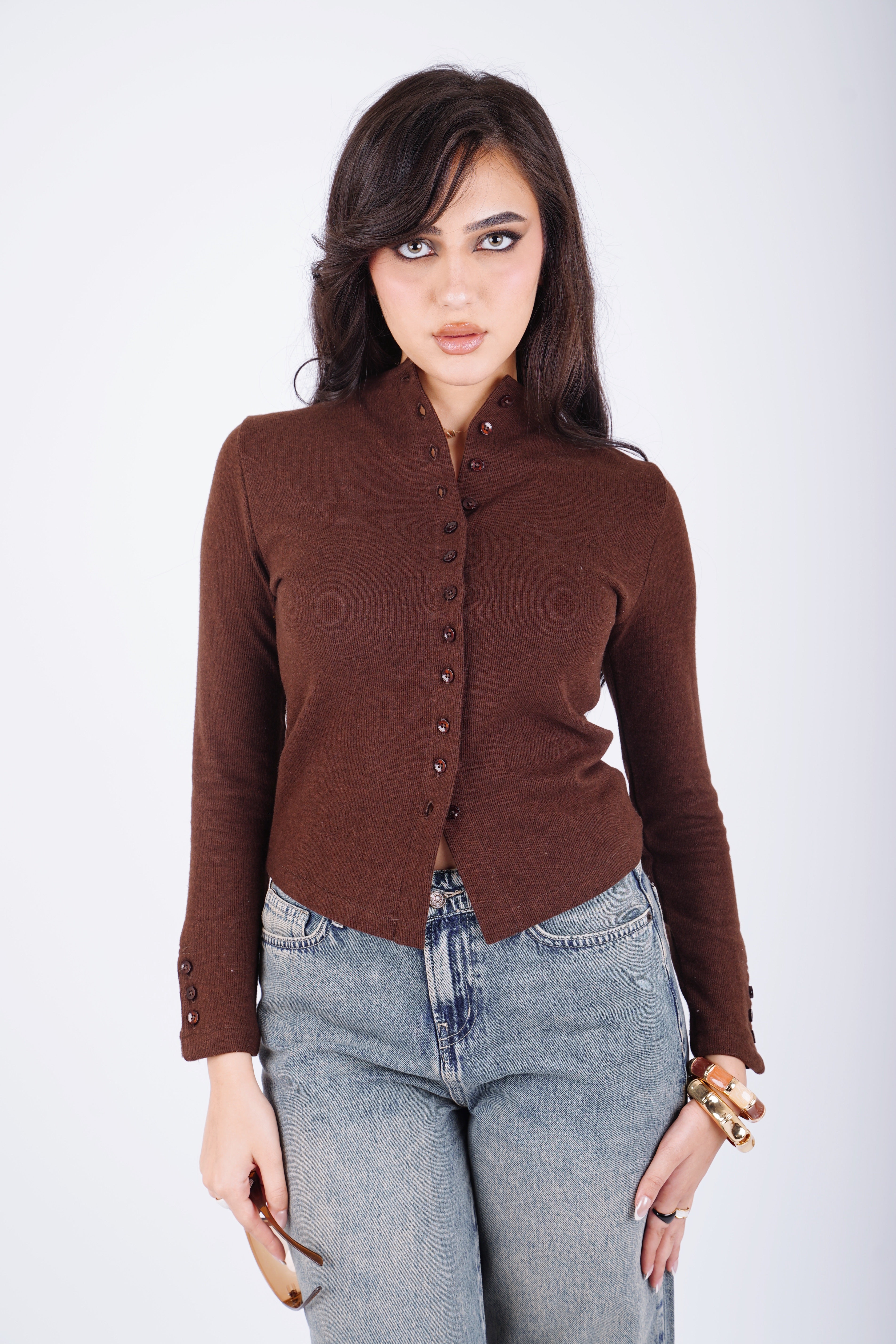 Button up top - brown