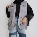 Multi pockets vest