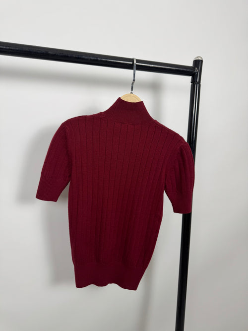 Basic knit half sleeve