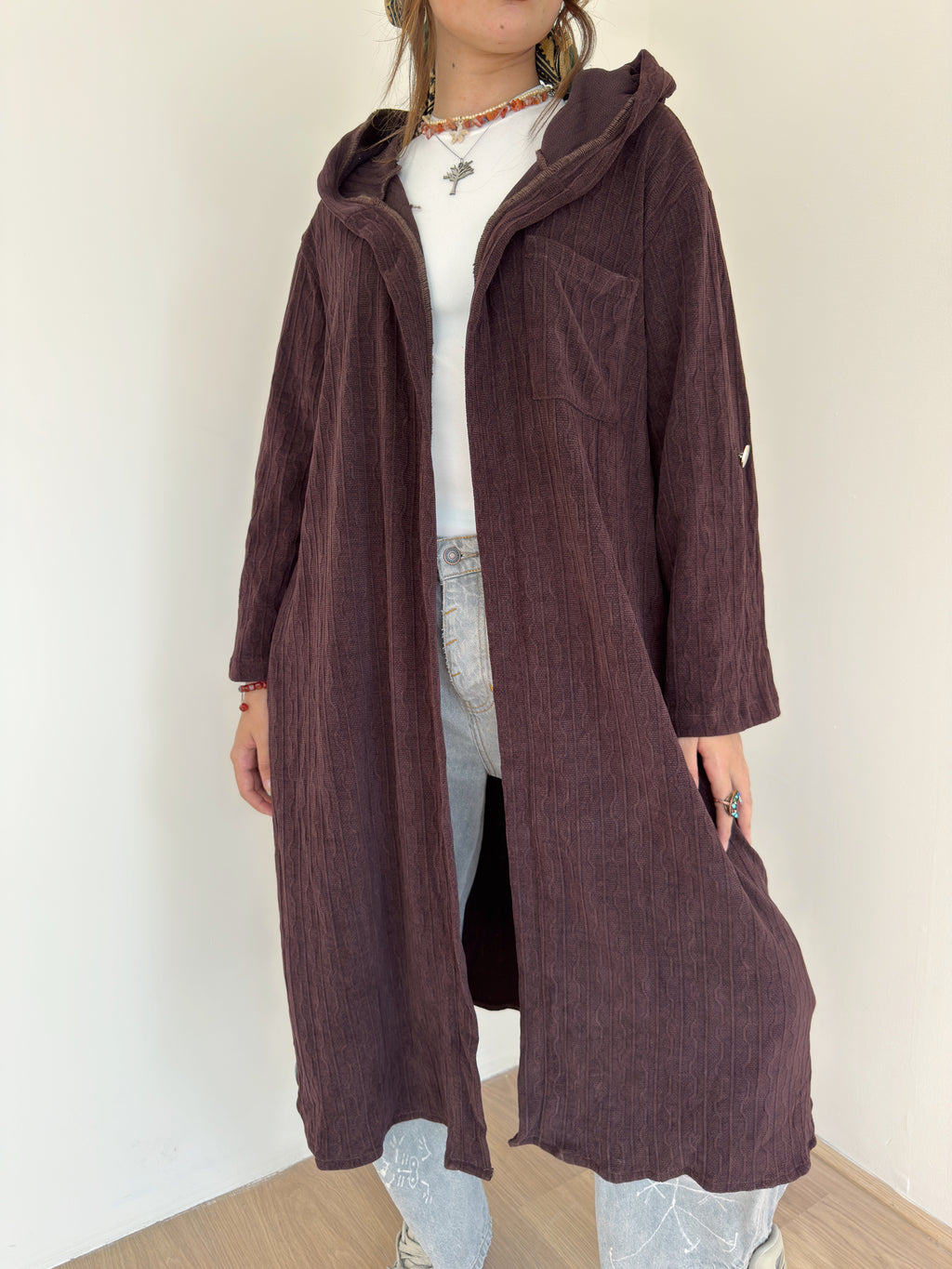 Hooded cardigan