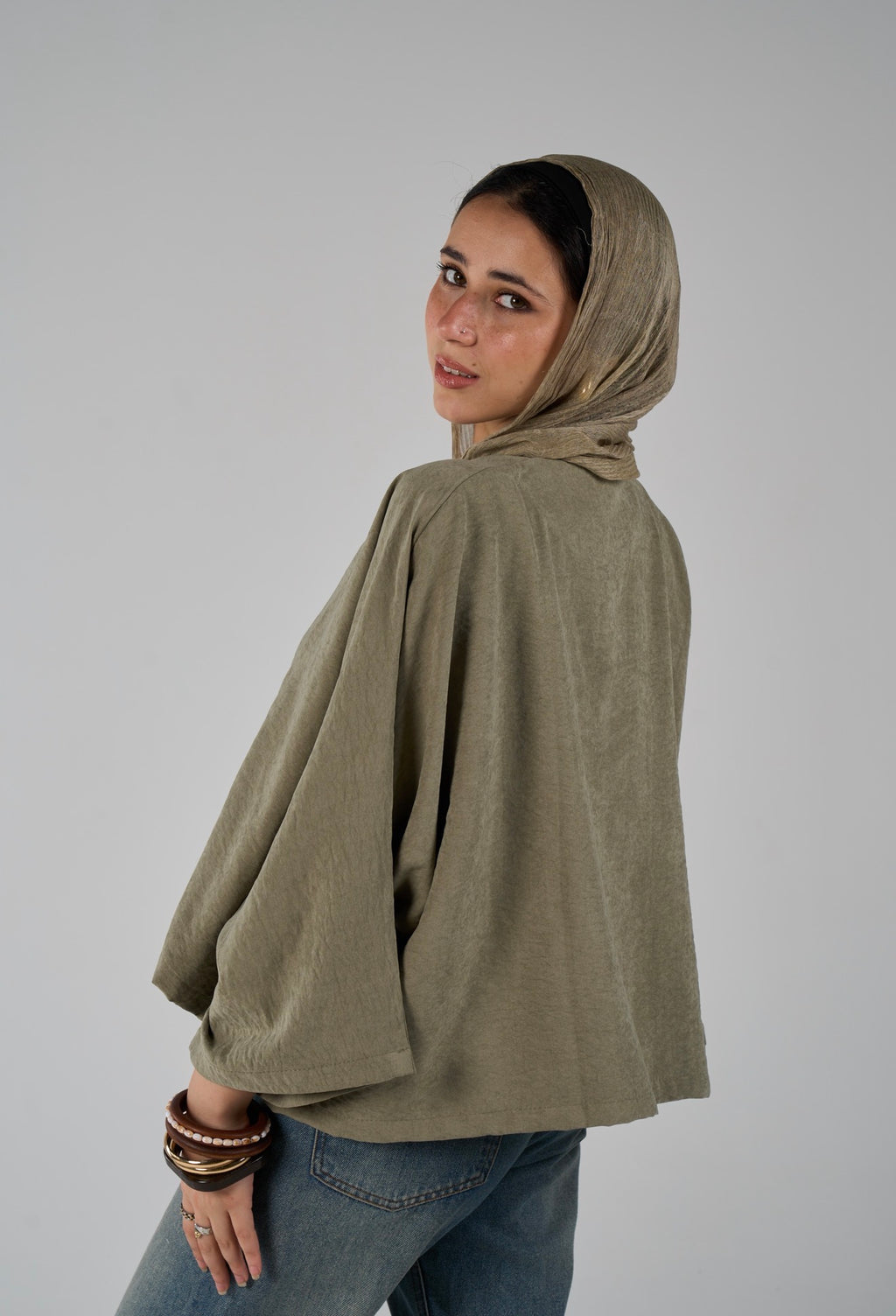 Sunset flare shirt - olive