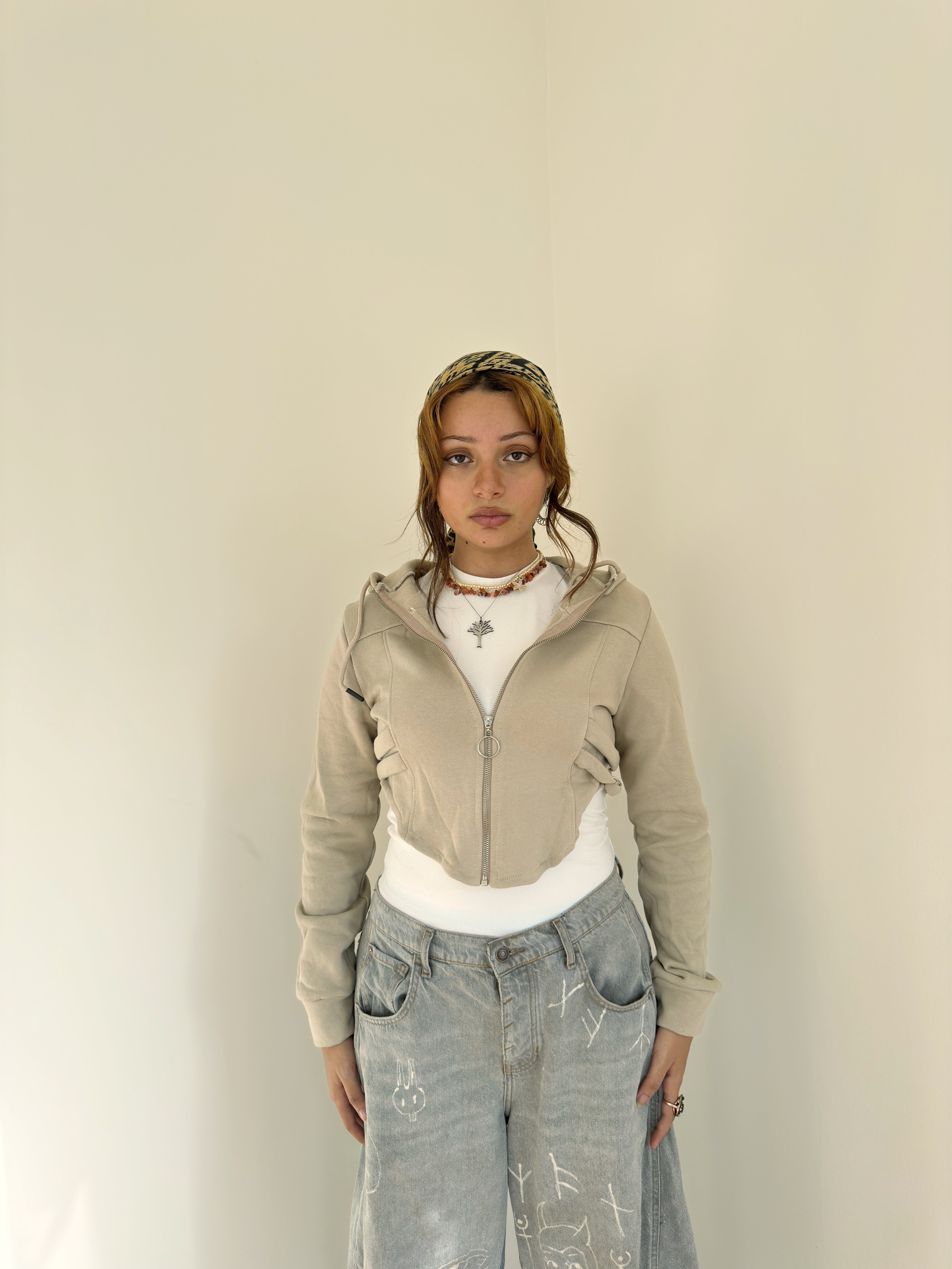 Corset with belt hoodie