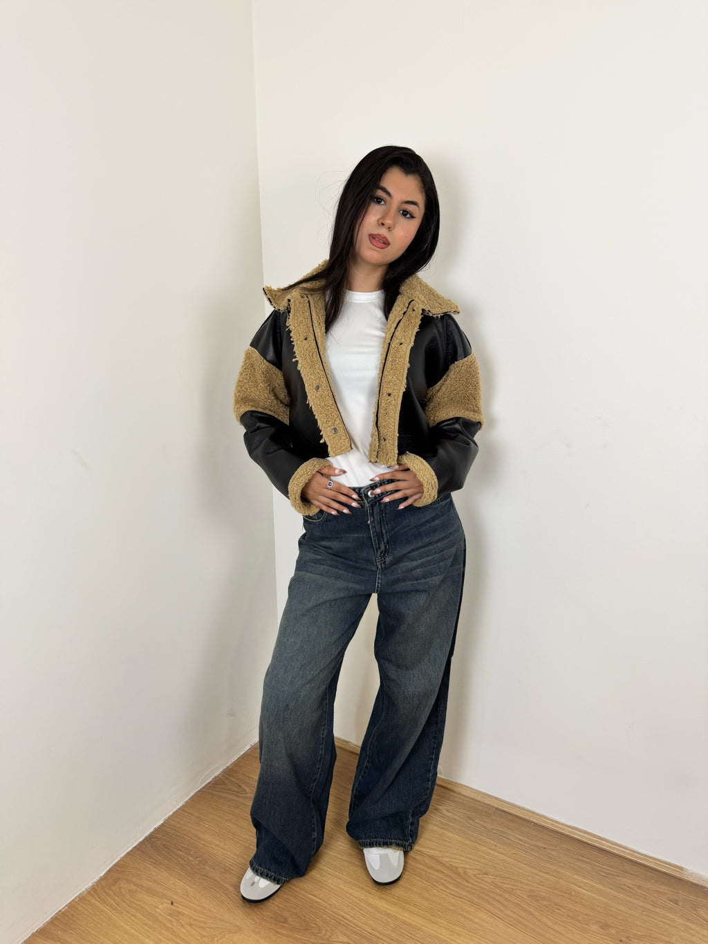 Teddy X leather jacket