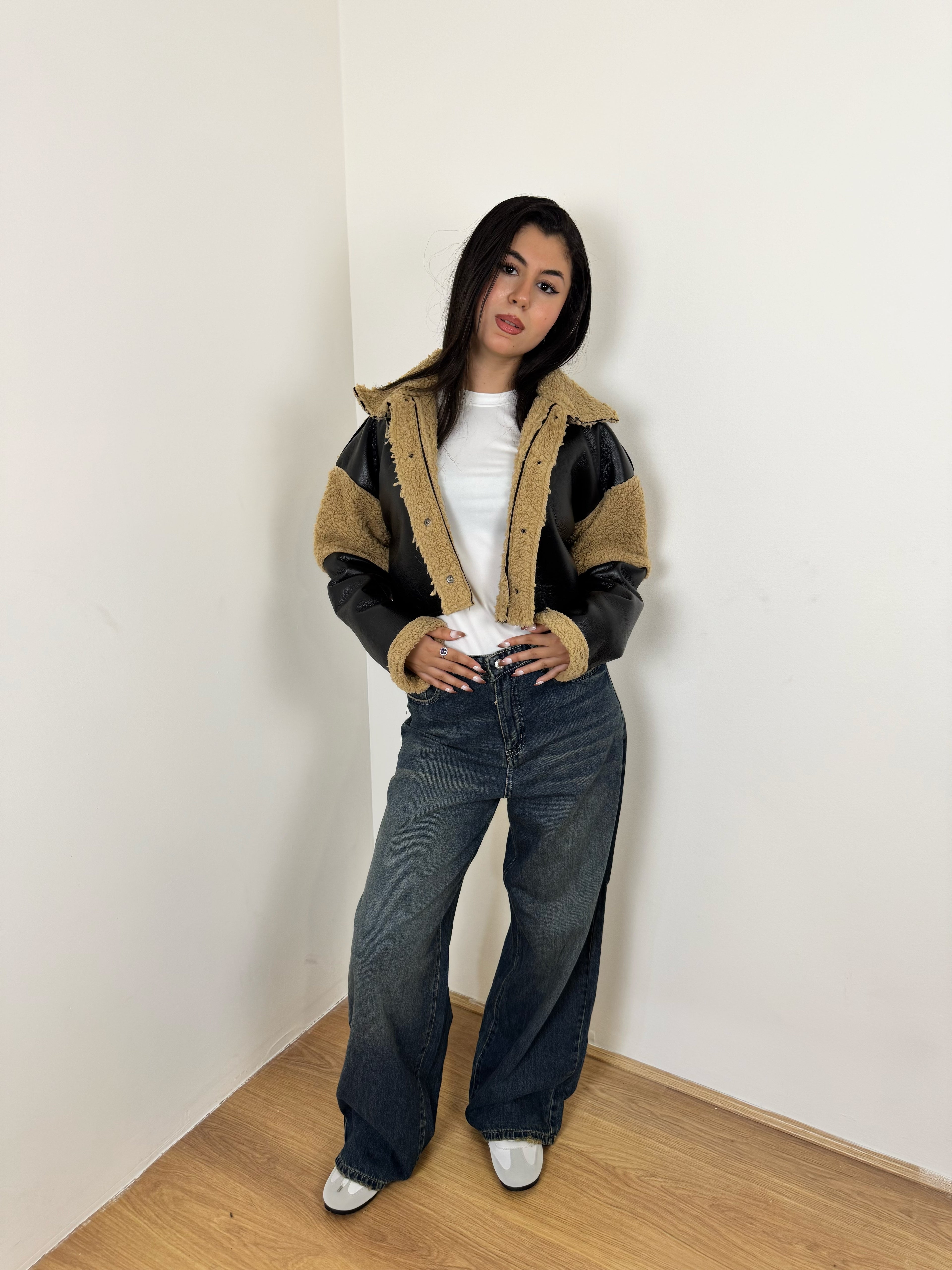 Teddy X leather jacket