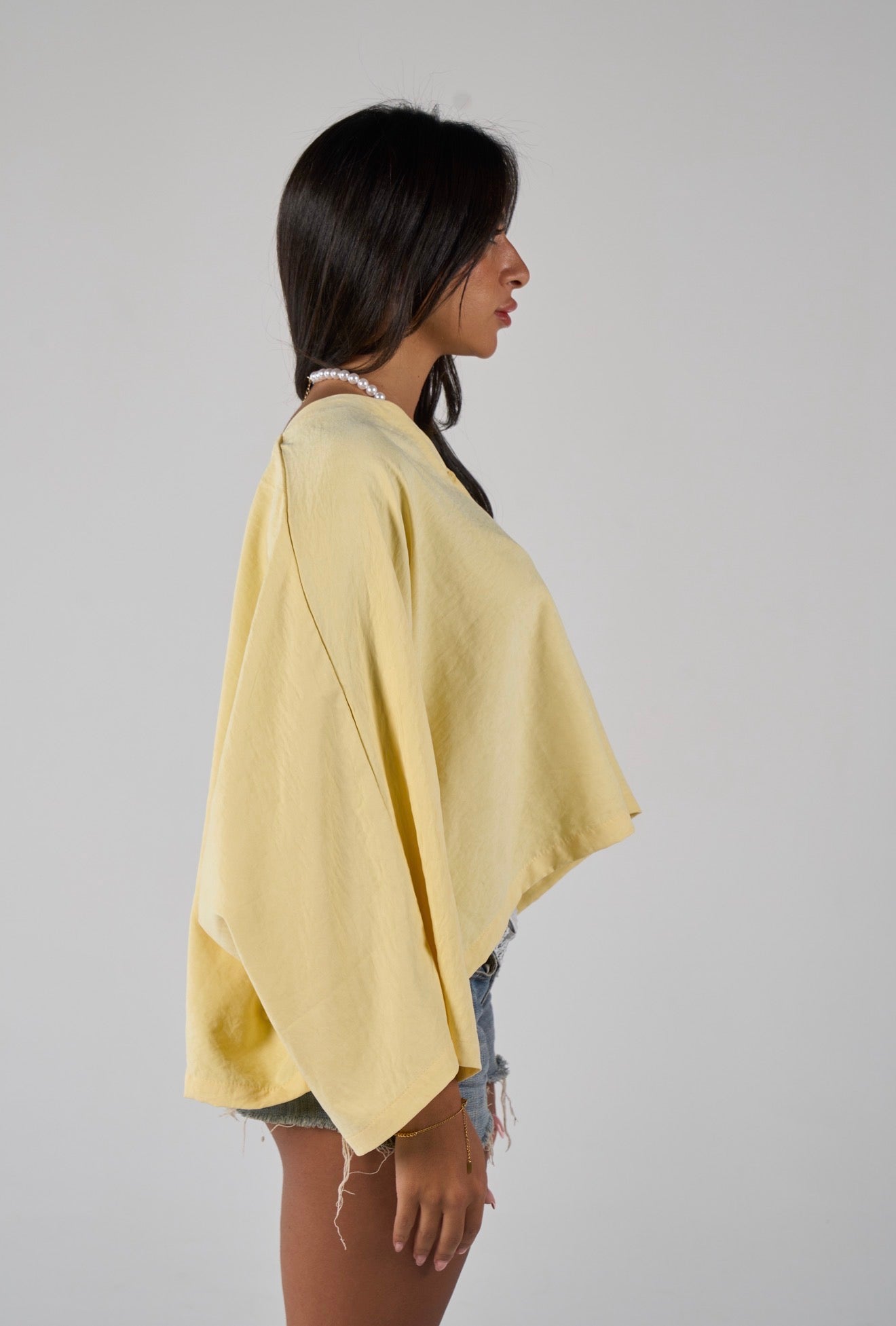 Sunset flare shirt - powder yellow