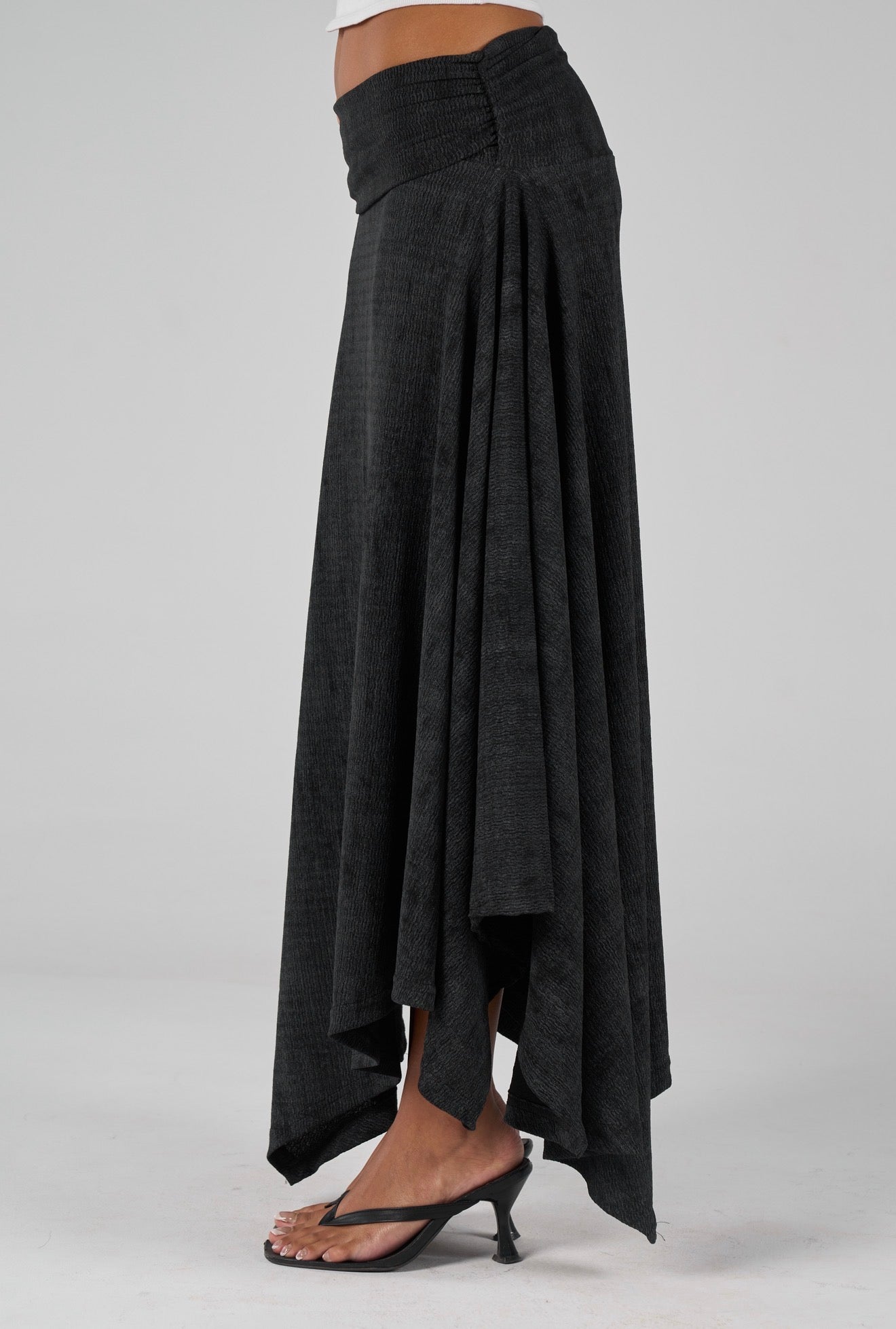 Crimpy skirt - washed Black