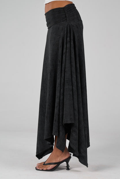 Crimpy skirt - washed Black
