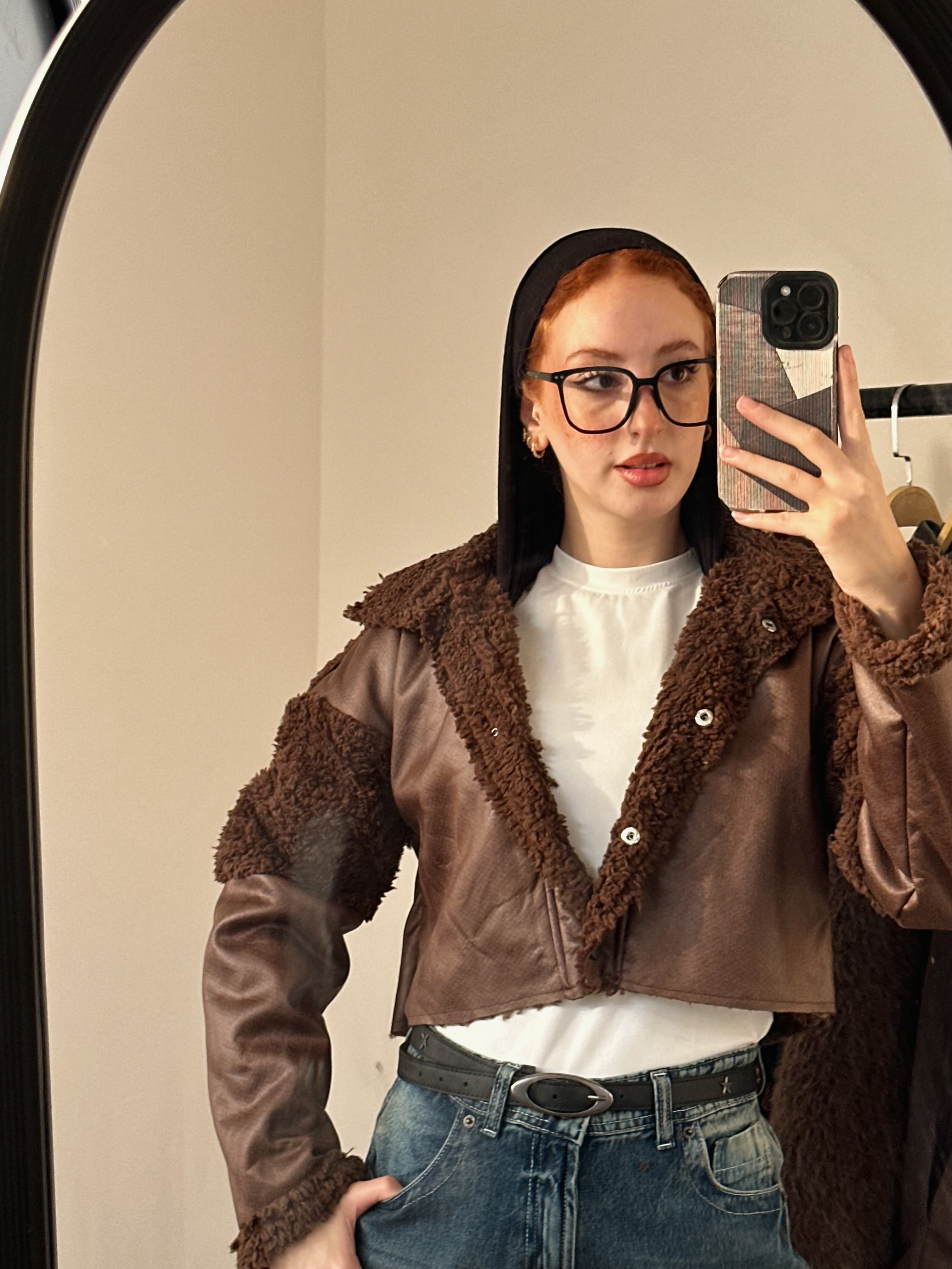 Teddy X leather jacket