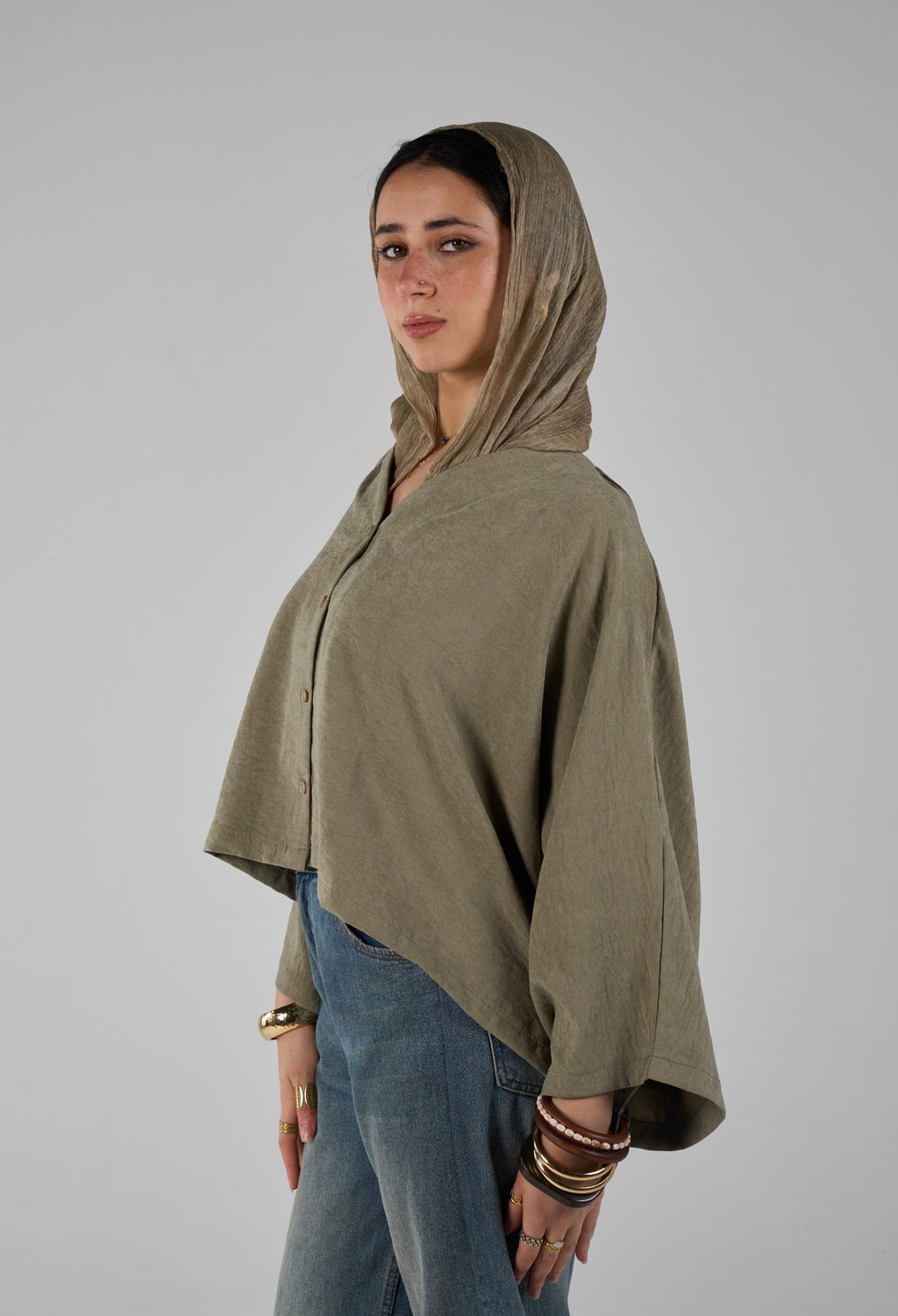 Sunset flare shirt - olive