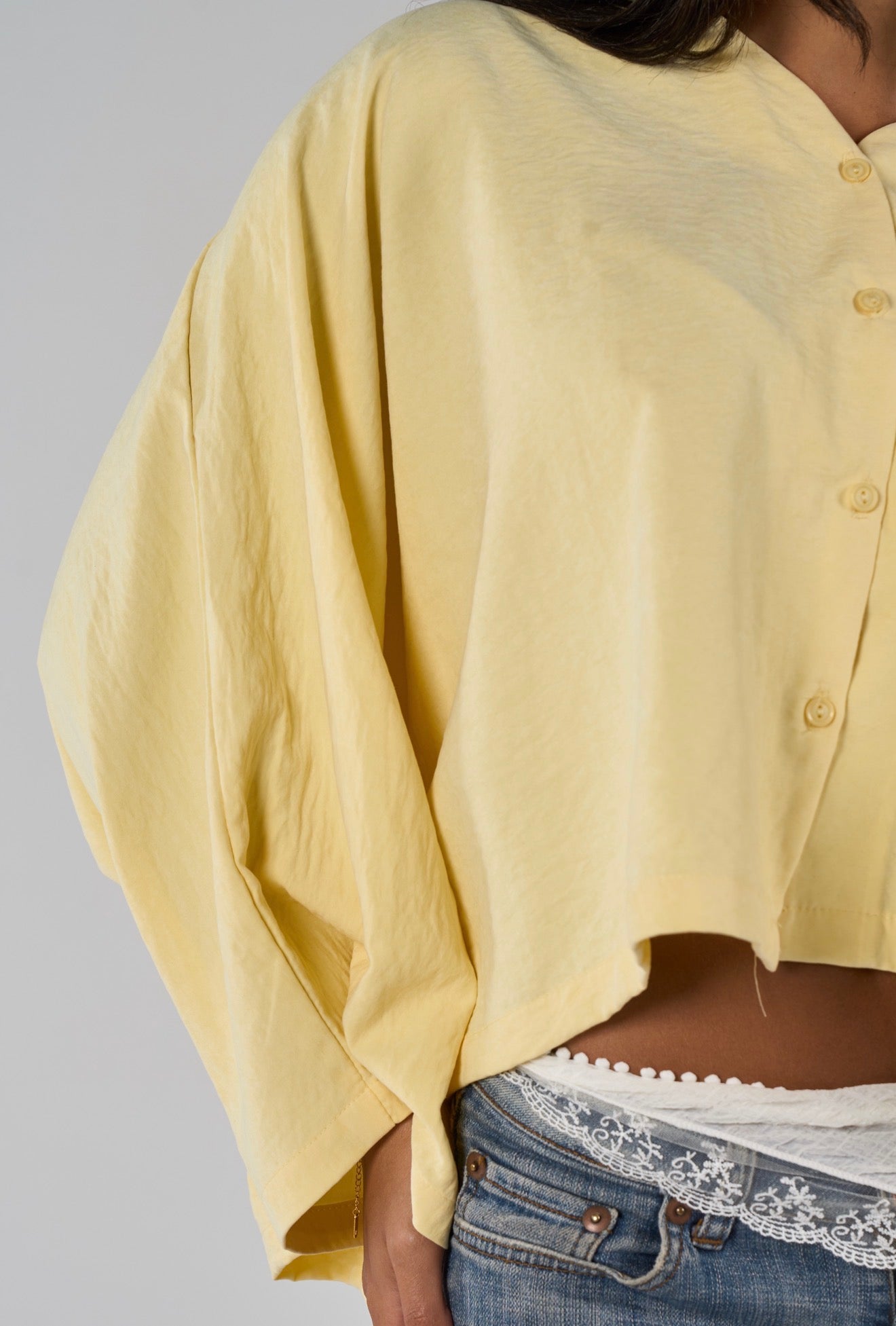 Sunset flare shirt - powder yellow