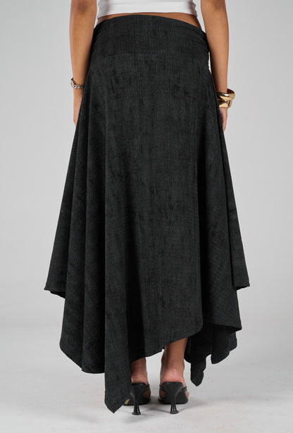 Crimpy skirt - washed Black