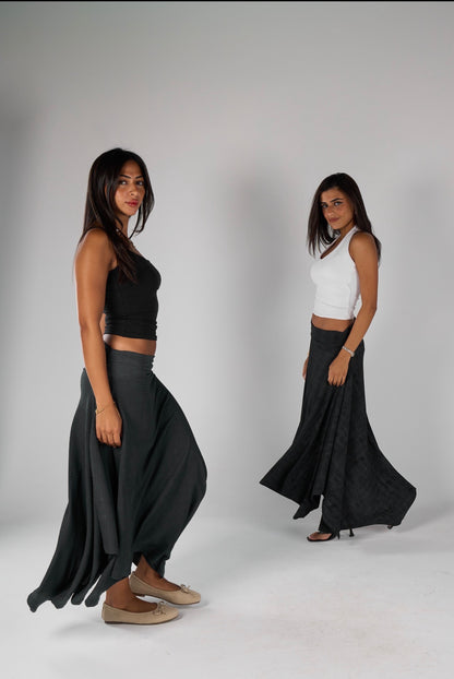 Crimpy skirt - washed Navy Blue