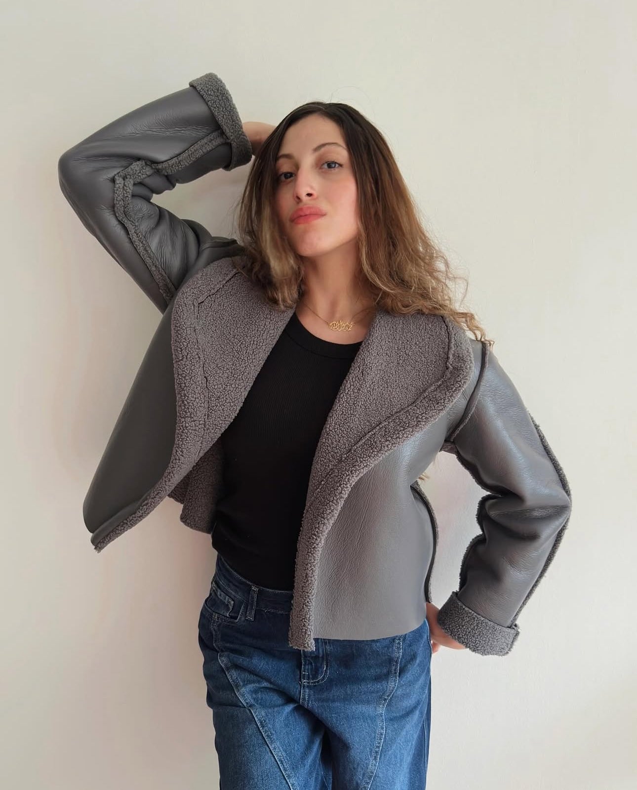 Jacket Teddy X leather