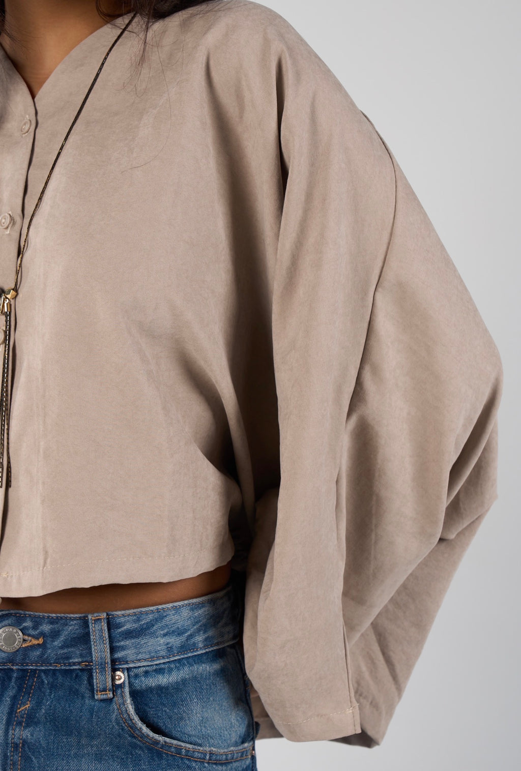 Sunset flare shirt - beige