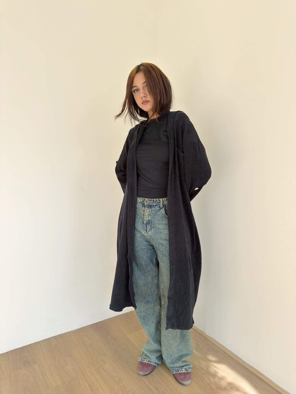 Hooded cardigan
