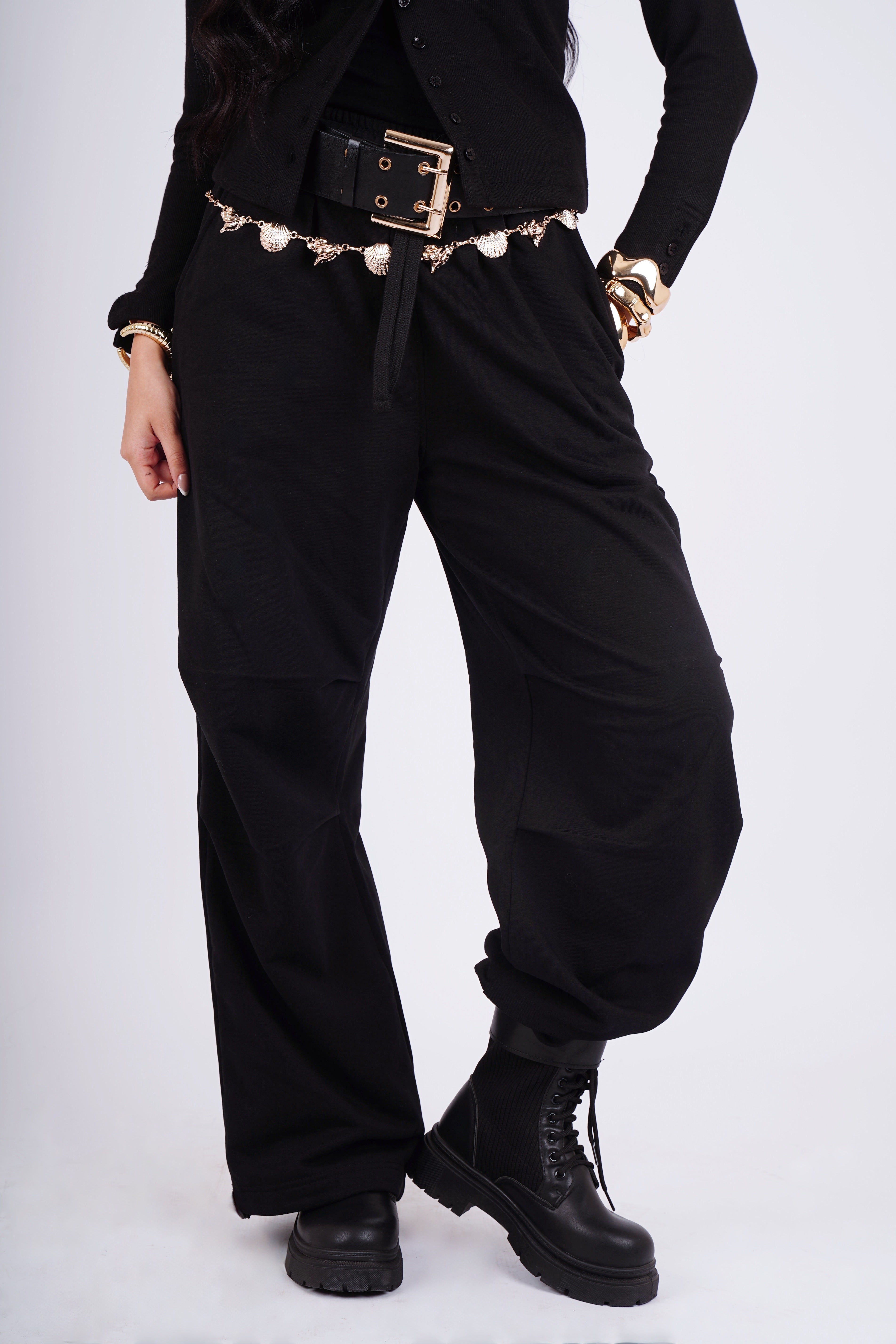 parachute pants - black