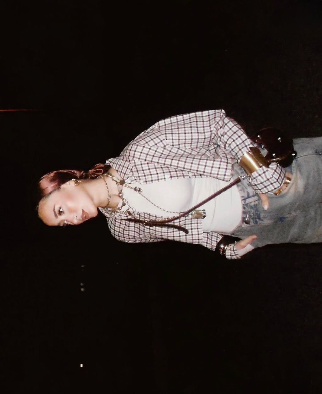 Plaid cropped shirt