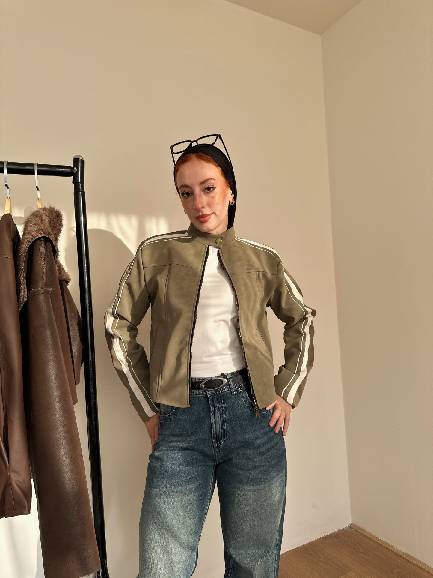 Biker leather jacket