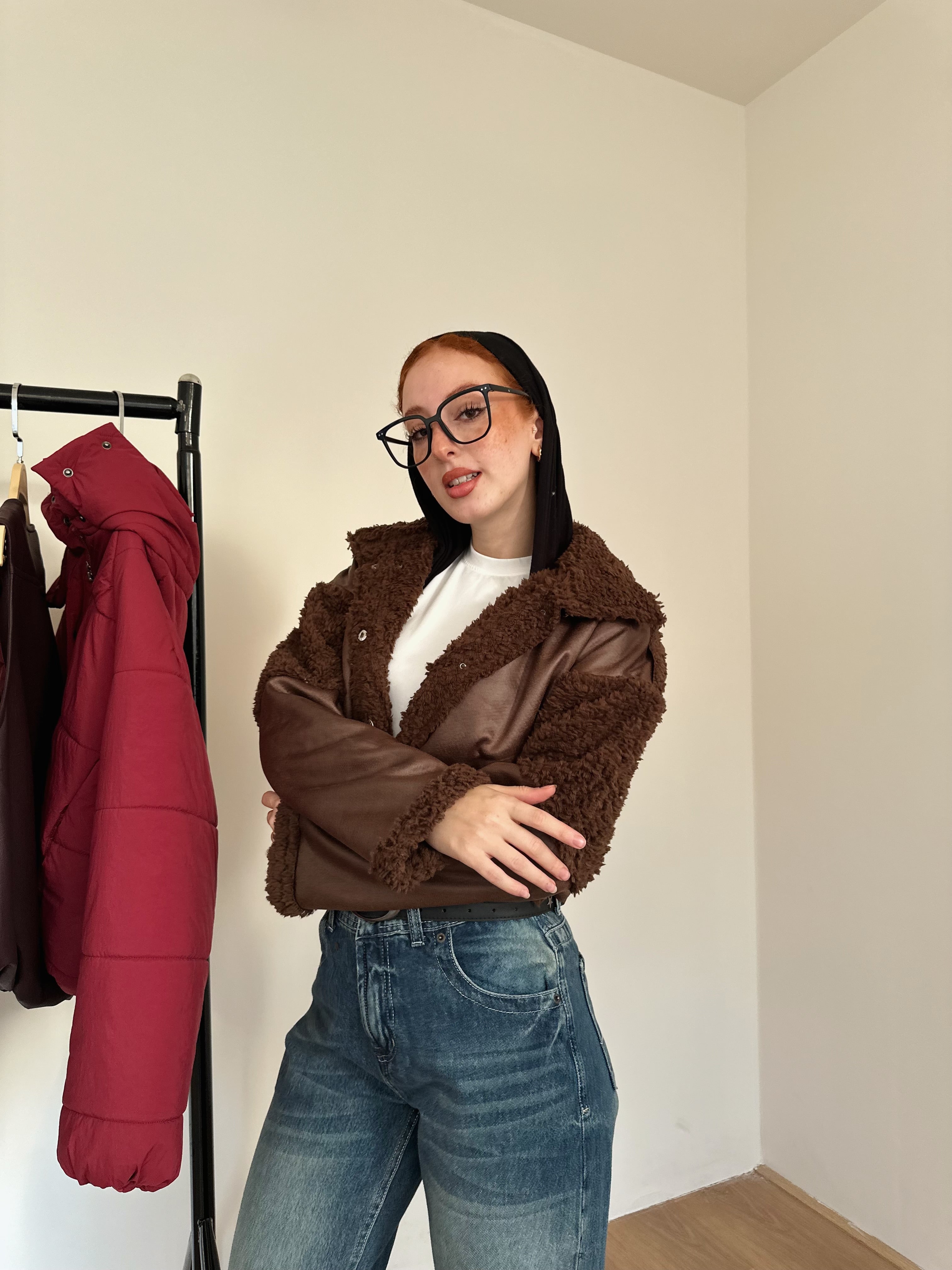 Teddy X leather jacket