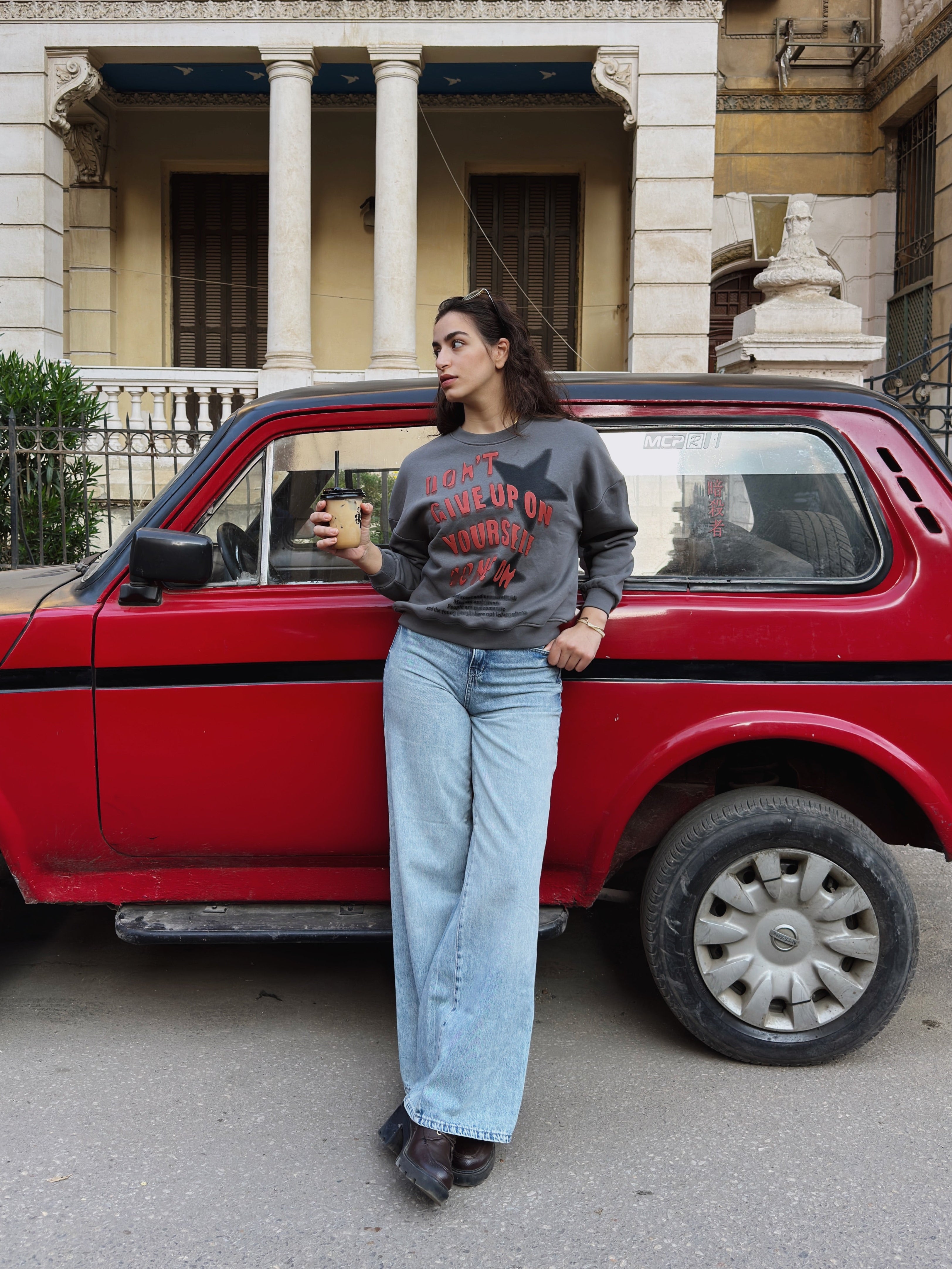 Don’t give up sweatshirt - gray